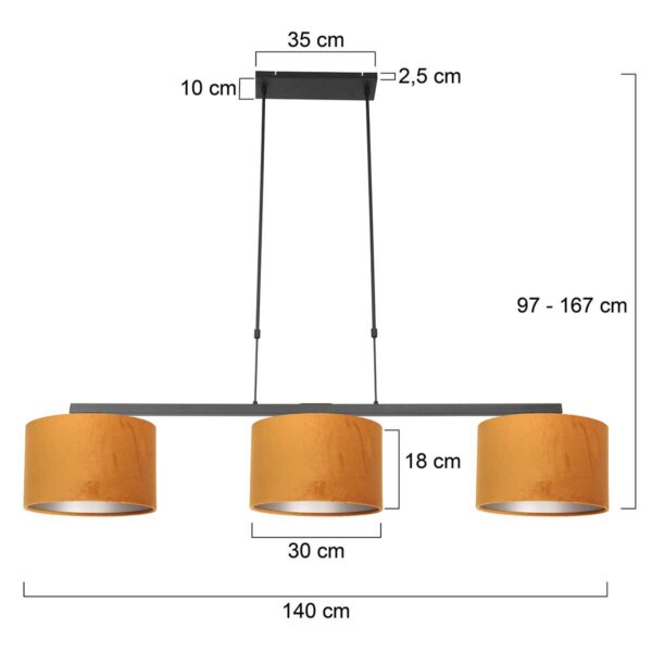 Steinhauer Stang hanglamp – In hoogte verstelbaar – E27 (grote fitting) – zwart - Image 6