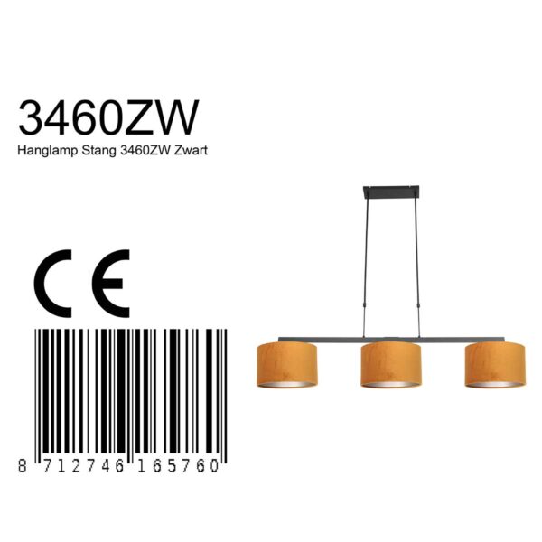 Steinhauer Stang hanglamp – In hoogte verstelbaar – E27 (grote fitting) – zwart - Image 7