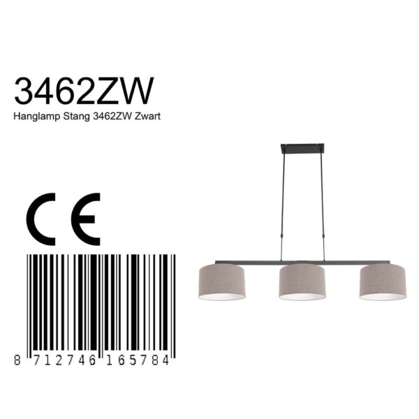 Steinhauer Stang hanglamp – E27 (grote fitting) – zwart - Image 7