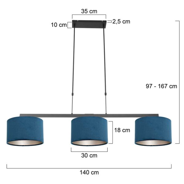 Steinhauer Stang hanglamp – E27 (grote fitting) – zwart - Image 7