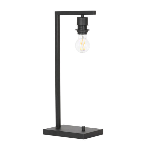 Steinhauer Stang tafellamp - 51 cm hoog - E27 - inclusief snoer - zwart met grijze kap - Image 2