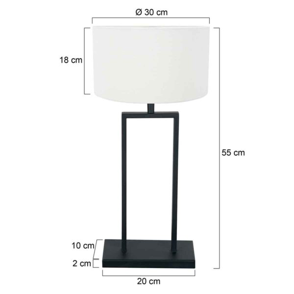 Steinhauer Stang tafellamp – E27 (grote fitting) – Zwart - Image 5