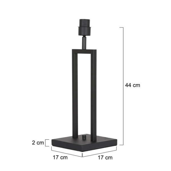 Steinhauer Stang tafellamp - lampenvoet - E27 - 44 cm hoog - incl. 180 cm snoer - zwart - Image 6