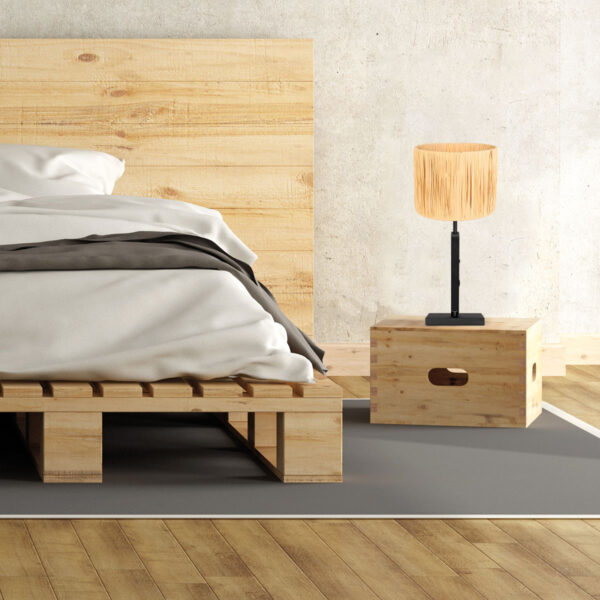 Steinhauer Stang tafellamp – ø 50 cm – E27 (grote fitting) – naturel en zwart - Image 2
