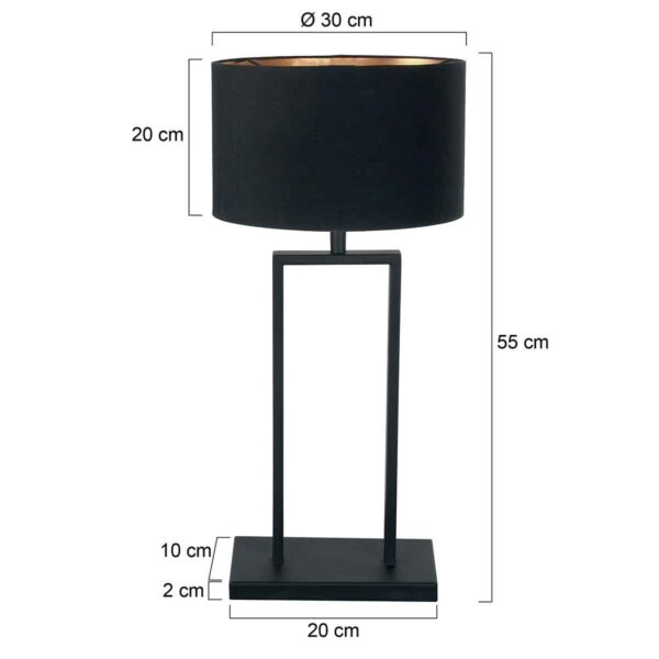 Steinhauer Stang tafellamp – E27 (grote fitting) – Zwart - Image 5