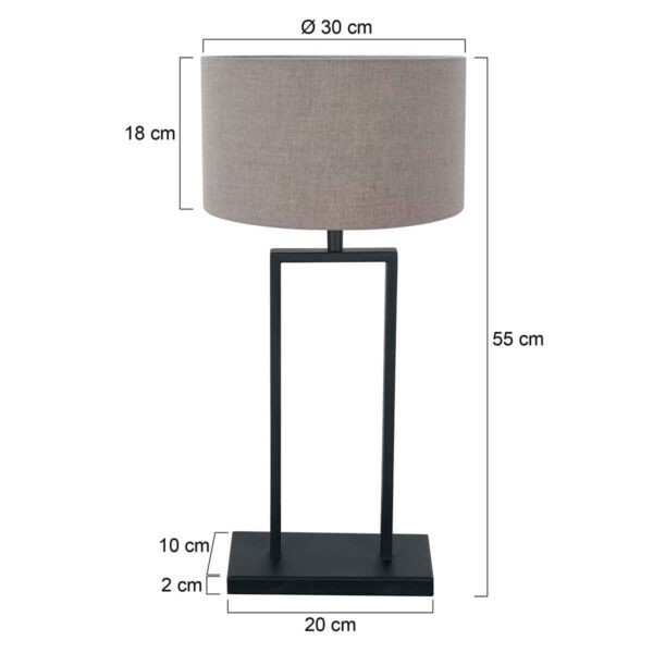 Steinhauer Stang tafellamp – E27 (grote fitting) – Zwart - Image 5