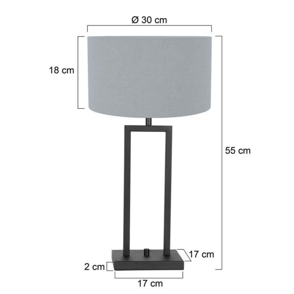 Steinhauer Stang tafellamp – E27 (grote fitting) – Zwart - Image 5