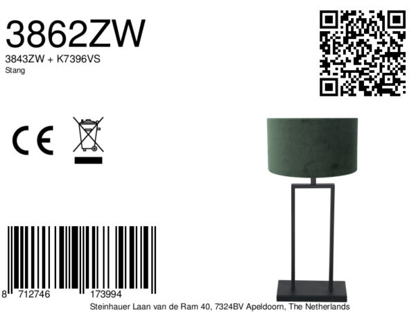 Steinhauer Stang tafellamp – E27 (grote fitting) – Zwart - Image 6
