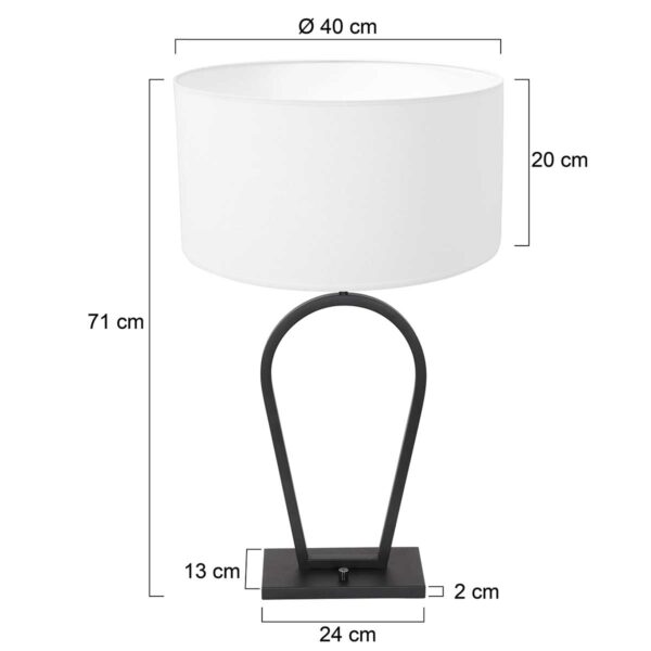 Steinhauer Stang tafellamp – E27 (grote fitting) – zwart - Image 6