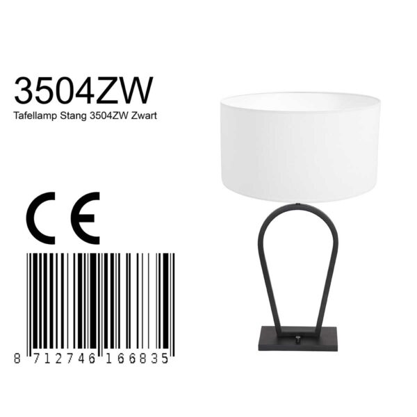 Steinhauer Stang tafellamp – E27 (grote fitting) – zwart - Image 7