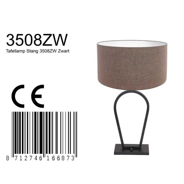 Steinhauer Stang tafellamp – E27 (grote fitting) – zwart - Image 7