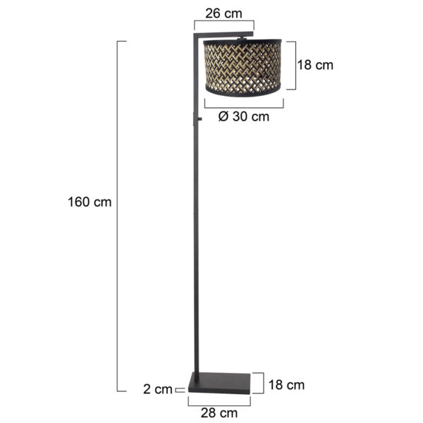 Steinhauer Stang vloerlamp –– naturel en zwart - Image 5