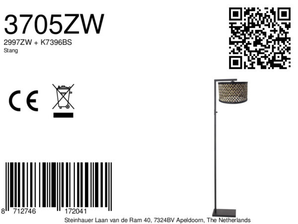 Steinhauer Stang vloerlamp –– naturel en zwart - Image 6