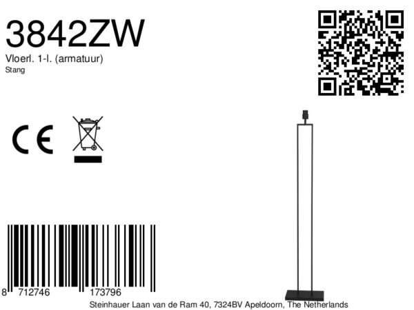 Steinhauer Stang vloerlamp – E27 (grote fitting) – Zwart - Image 7