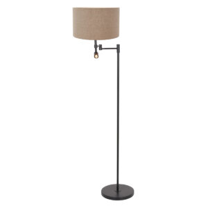 Steinhauer Stang vloerlamp – LED + E27 – Zwart