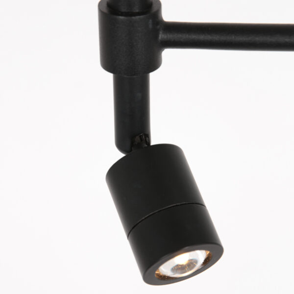 Steinhauer Stang vloerlamp – ø 30 cm – E27 (grote fitting) – zilver en zwart - Image 4