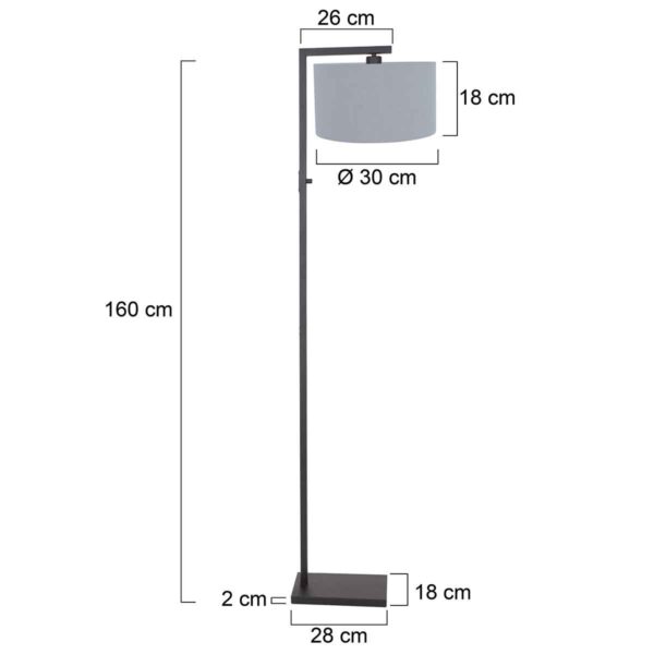 Steinhauer Stang vloerlamp – LED + E27 – Zwart - Image 6
