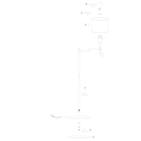 Steinhauer Stang vloerlamp – ø 26 cm – E27 (grote fitting) – brons - Image 7