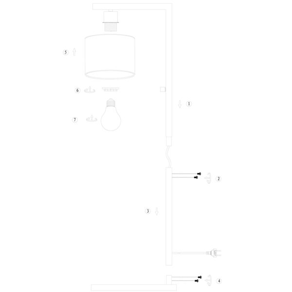 Steinhauer Stang vloerlamp – ø 30 cm – E27 (grote fitting) – zilver en zwart - Image 8