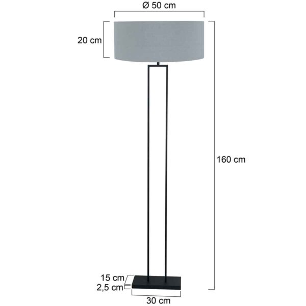 Steinhauer Stang vloerlamp – E27 (grote fitting) – Zwart - Image 5