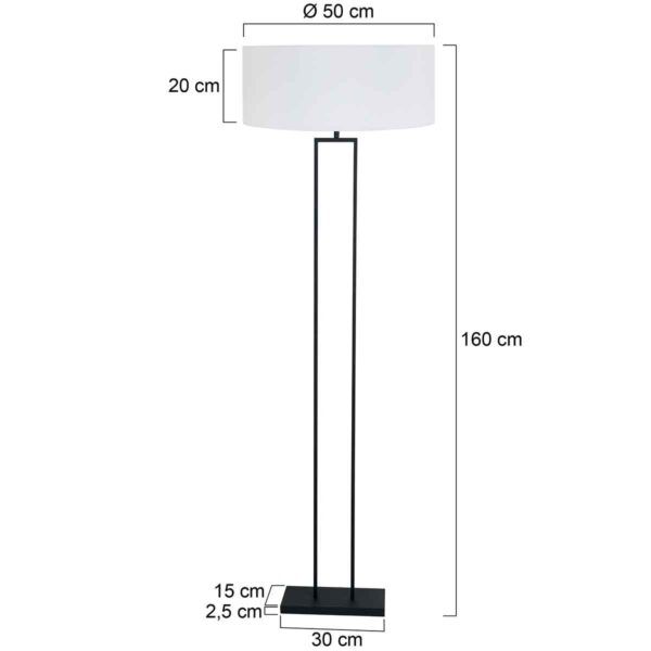 Steinhauer Stang vloerlamp – E27 (grote fitting) – Zwart - Image 5