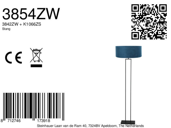 Steinhauer Stang vloerlamp – E27 (grote fitting) – Zwart - Image 6