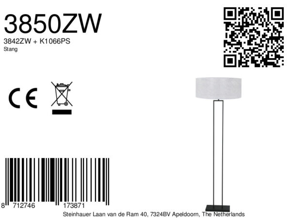 Steinhauer Stang vloerlamp – E27 (grote fitting) – Zwart - Image 6