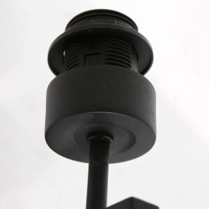 Alternative view of Zwarte moderne wandlamp met rieten kap Steinhauer Stang