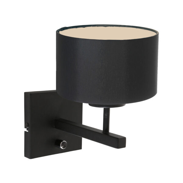 Steinhauer Stang wandlamp – E27 (grote fitting) – Zwart