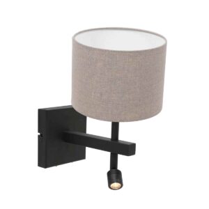 Steinhauer Stang wandlamp – LED + E27 – Zwart
