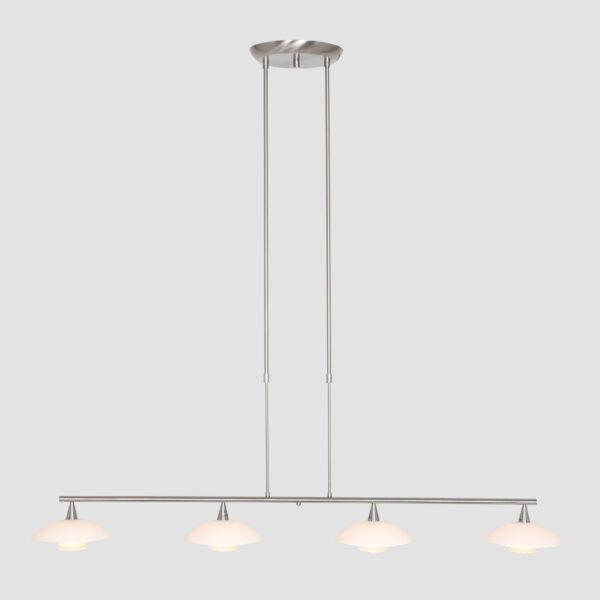 Steinhauer Tallerken hanglamp - incl. lichtbron - vierlichts - 95 cm breed - staal - Image 18