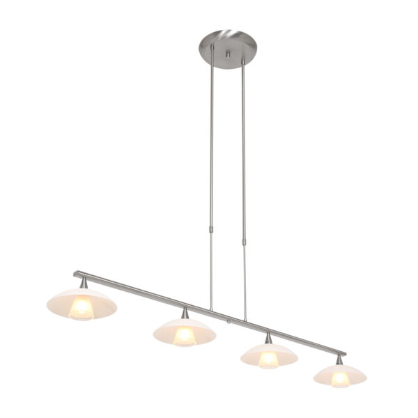 Steinhauer Tallerken hanglamp - incl. lichtbron - vierlichts - 95 cm breed - staal - Image 20