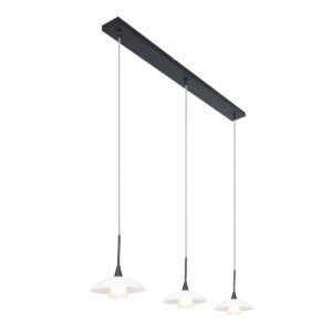 Steinhauer Tallerken hanglamp – In hoogte verstelbaar – G9 – Zwart