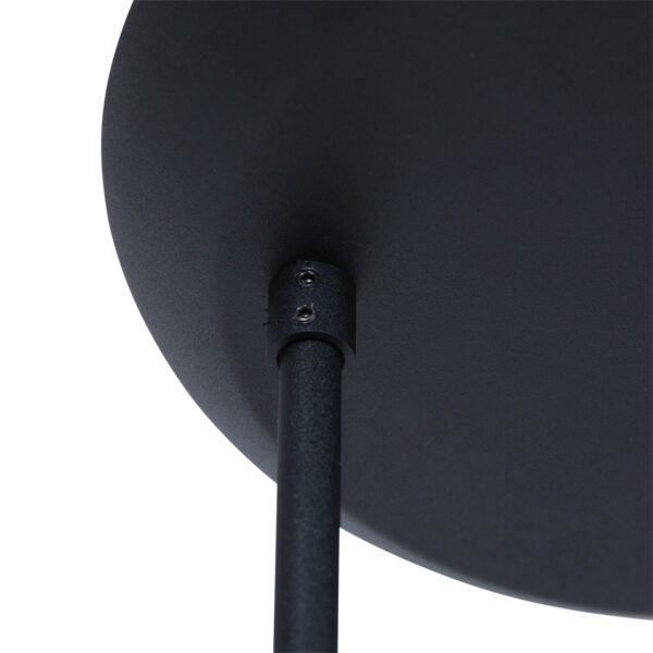 Steinhauer Tallerken hanglamp - incl. lichtbron - vierlichts - zwart met wit glas - Image 9