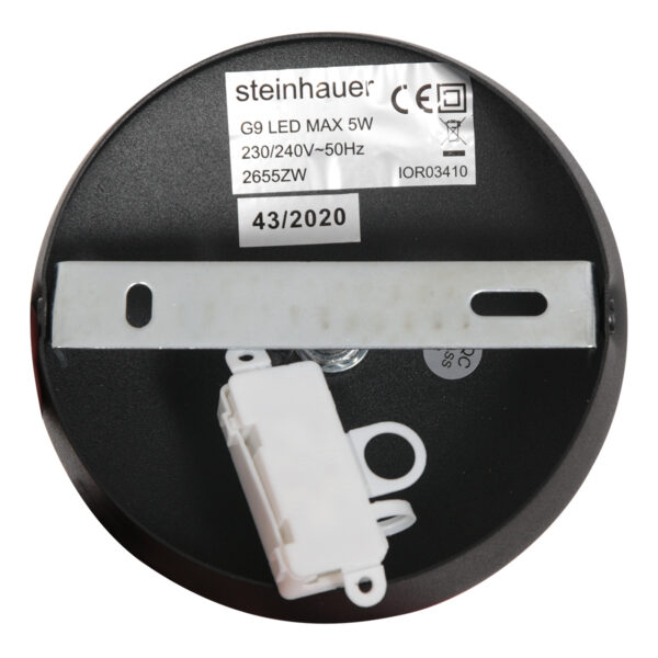 Steinhauer Tallerken hanglamp - inclusief G9 lichtbron - Ø18 cm - glazen witte schotel - zwart - Image 13