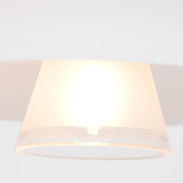 Steinhauer Tallerken hanglamp - inclusief G9 lichtbron - Ø18 cm - glazen witte schotel - zwart - Image 4