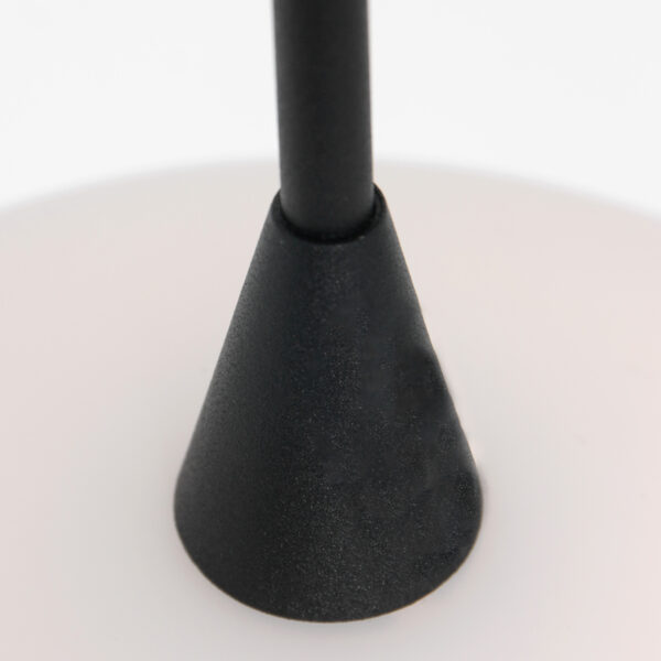 Steinhauer Tallerken hanglamp - inclusief G9 lichtbron - Ø18 cm - glazen witte schotel - zwart - Image 5