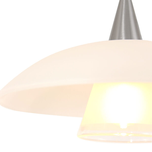 Steinhauer Tallerken tafellamp - 45cm hoog - incl. LED - dimbaar - staal met melkglas - Image 3