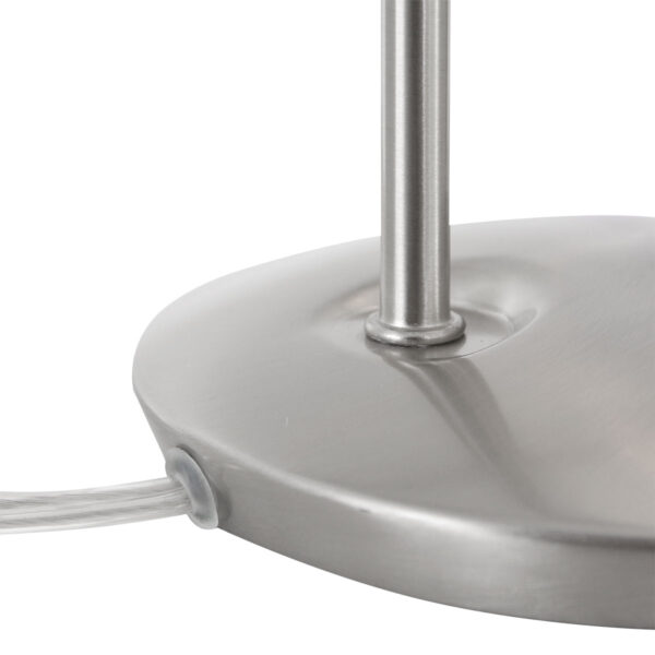 Steinhauer Tallerken tafellamp - 45cm hoog - incl. LED - dimbaar - staal met melkglas - Image 9