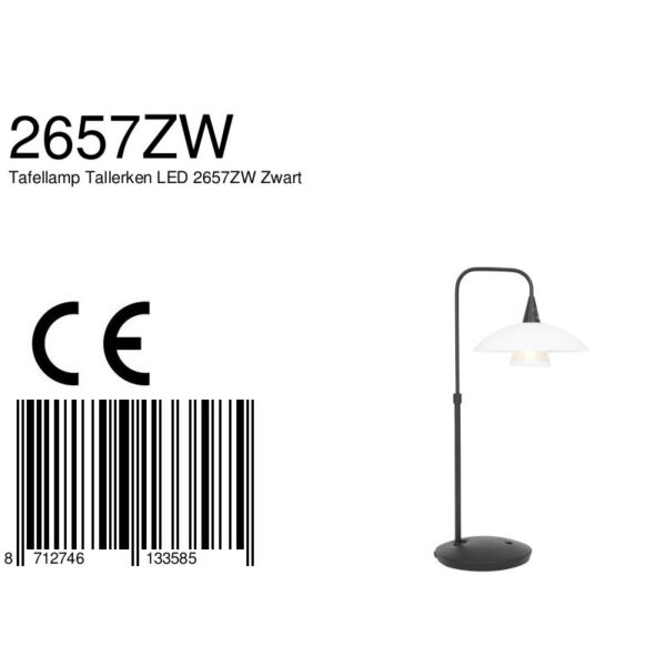 Steinhauer Tallerken tafellamp - incl. lichtbron - dimbaar - Ø18 cm - zwart - Image 8