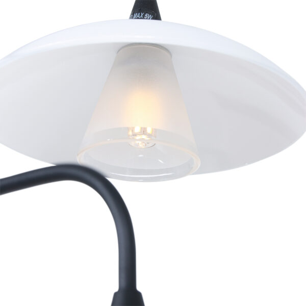 Steinhauer Tallerken vloerlamp - incl. lichtbron - drielichts - 170 cm hoog - zwart - Image 2