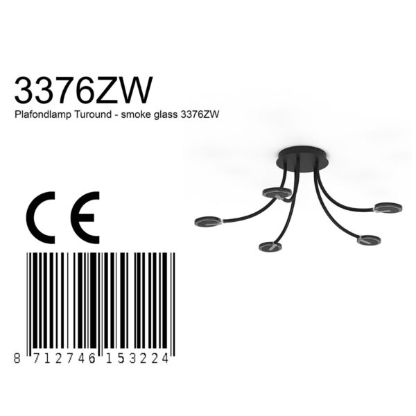 Steinhauer Turound plafonnieres – ø 91,5 cm – Ingebouwd (LED) – transparant en zwart - Image 6