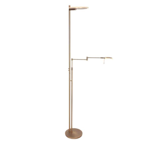 Klassieke bronzen metalen vloerlamp Steinhauer Turound - Image 8