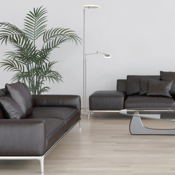 Steinhauer Turound vloerlamp - uplight - leesarm - dimbaar - staal - Image 2
