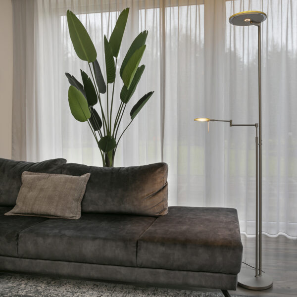 Moderne stalen glazen vloerlamp Steinhauer Turound - Image 2