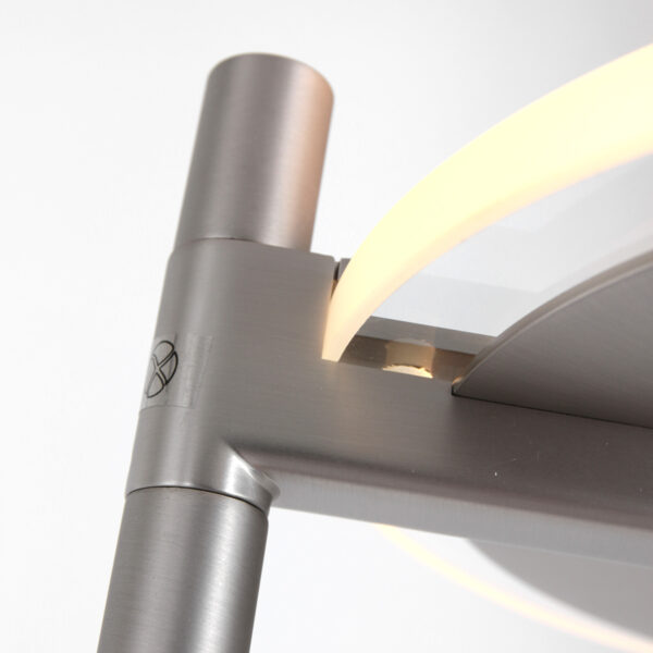 Steinhauer Turound staande lamp - uplight - leesarm - 200 cm hoog - incl. LED - dimmer - staal met transparant glas - Image 12