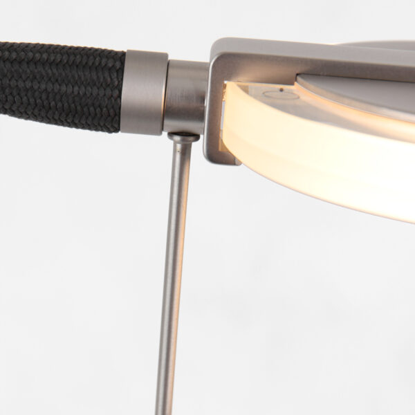 Steinhauer Turound staande lamp - uplight - leesarm - 200 cm hoog - incl. LED - dimmer - staal met transparant glas - Image 14