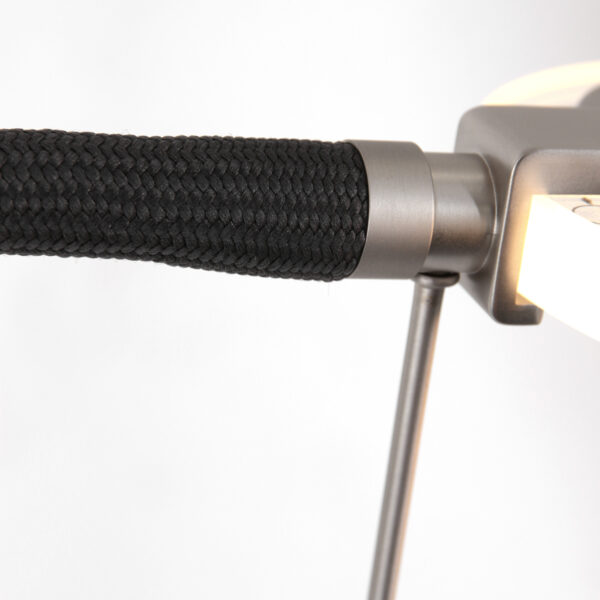 Steinhauer Turound staande lamp - uplight - leesarm - 200 cm hoog - incl. LED - dimmer - staal met transparant glas - Image 15