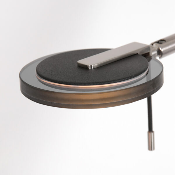 Steinhauer Turound vloerlamp - ingebouwd LED - in hoogte verstelbaar - smoke glass - zwart - Image 2