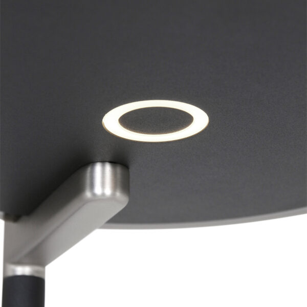 Zwarte moderne leeslamp met zwart glas Steinhauer Turound - Image 13